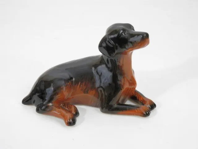 Vintage Porcelain Setter Dog Figurine Brown/Black