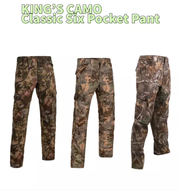 Men's King's Camo Classic Six Pocket Pant KCB102 Choose Color and Size NEW