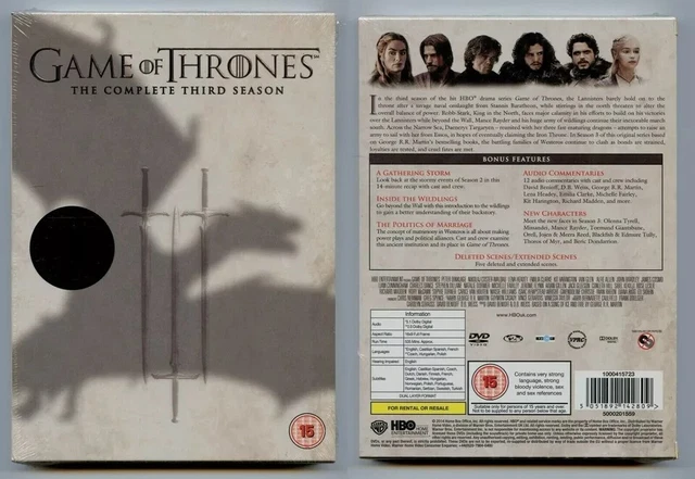 DVD BOXSET GAME of Thrones Complete Third/3rd Series/Season