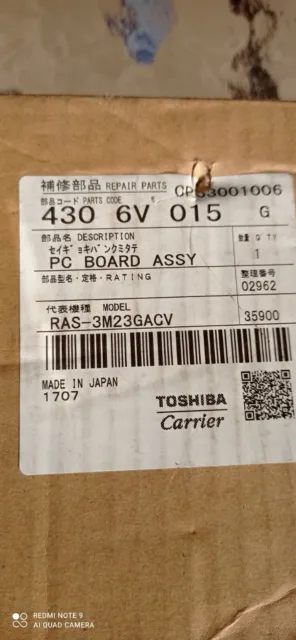 PC board assy inverter MCC 1538-04 Condizionatore Toshiba RAS-3M23GACV
