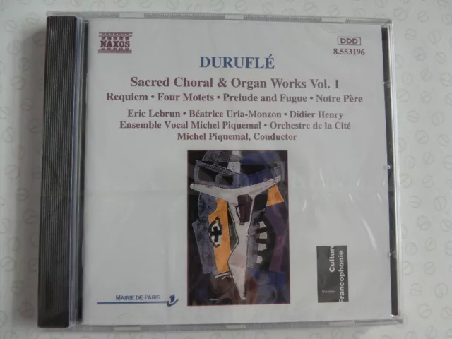 Durufle Sacred Choral Organ Works vol 1 Classical Music CD 8553196 sealed