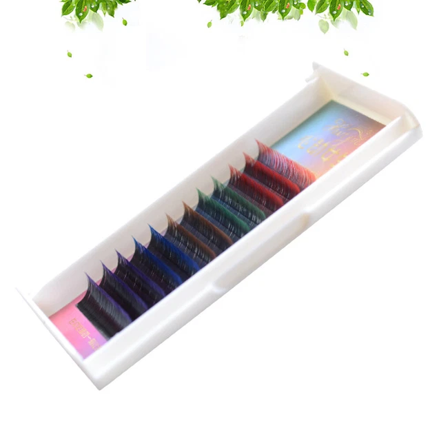 1 set ciglia finte colorate curly art estensione ciglia trucco