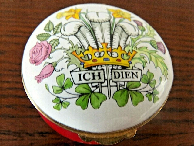CRUMMLES Enamel Trinket Box - 1981 Royal Wedding of Charles & Diana, Made in UK CRUMMLES Enamel Trinket Box - 1981 Royal Wedding of Charles & Diana, Made in UK