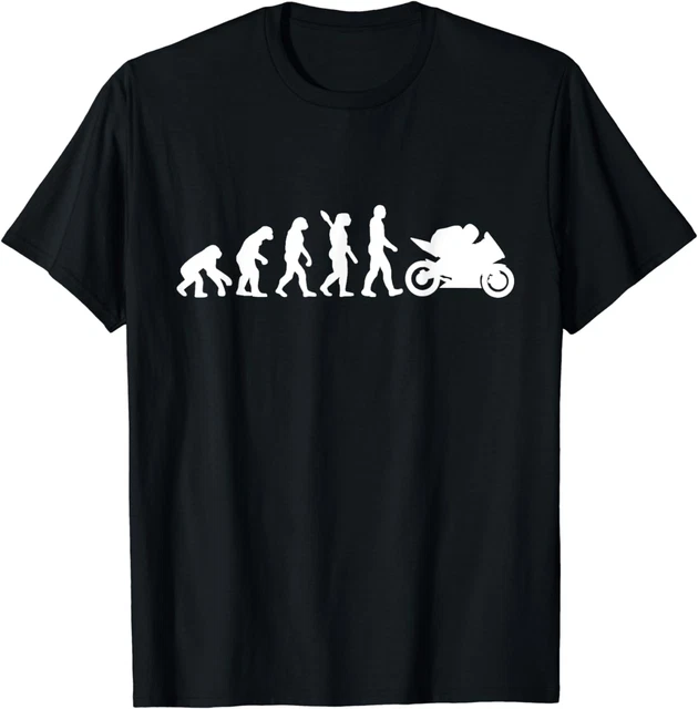 Evoluzione Motociclo Moto Da Corsa Motociclista Maglietta