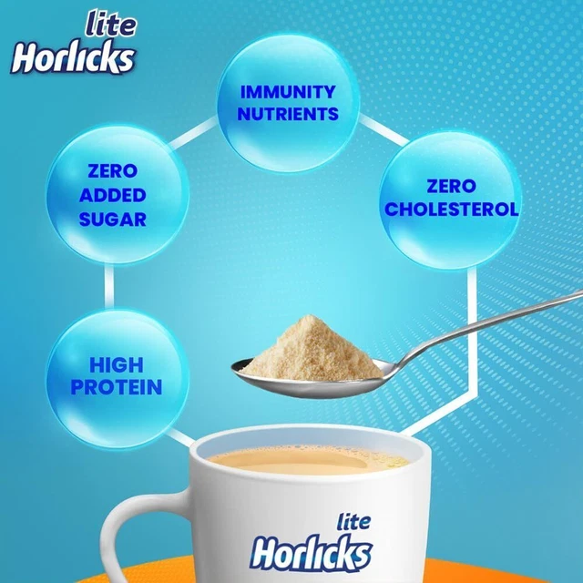 HORLICKS LITE POWDER For Active Adults High Protein Zero Added Sugar