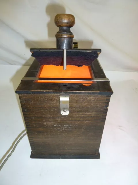 Antique Wooden Rexo Photo Printer by Burke & James