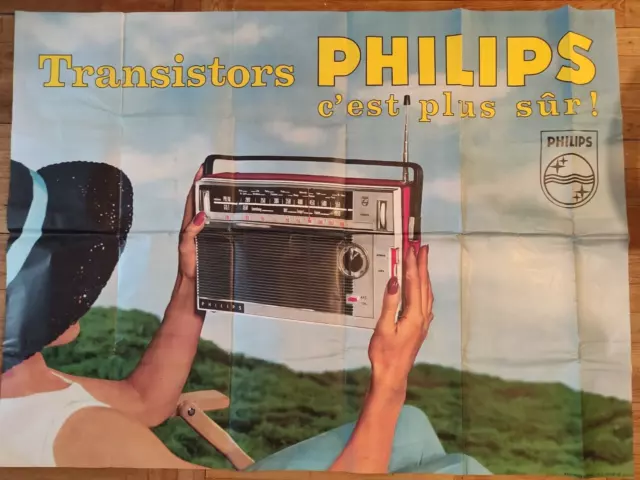affiches anciennes - RADIO TRANSISTORS PHILIPS