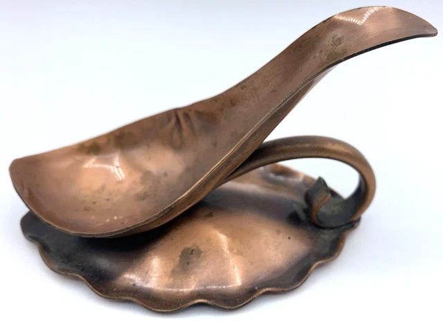 Copper Salt Lake City Utah Indian Trading Post Pipe Holder Hand Wrought Copper Salt Lake City Utah Indian Trading Post Pipe Holder Hand Wrought