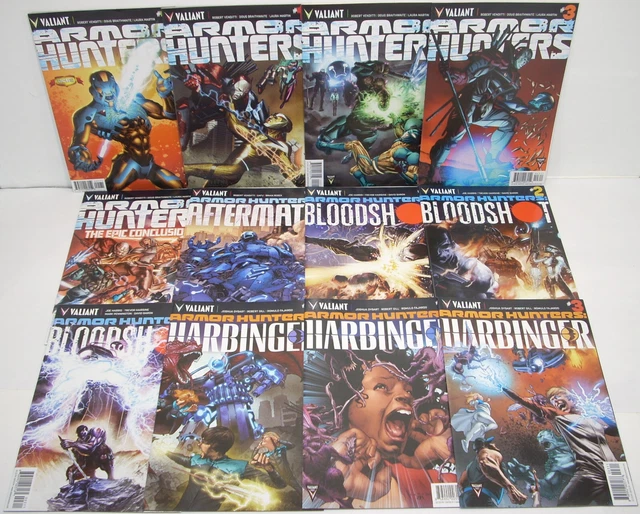Valiant Comics ARMOR HUNTERS 1-4 (of 4) + Aftermath / Bloodshot & Harbinger 1-3 2