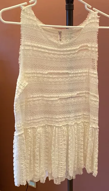 Free People Intimately Lace Slip Dress Sz Small  $68