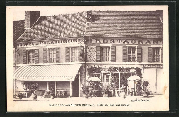 CPA St-Pierre-le-Moutier, Hôtel du Bon Laboureur