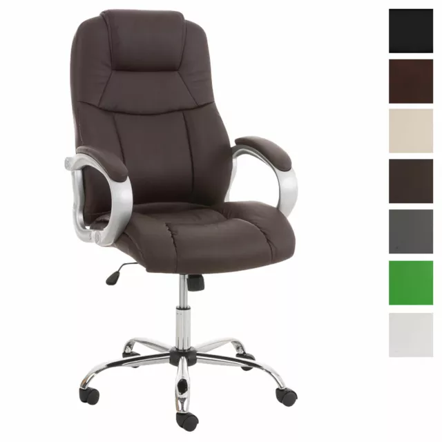 Silla de Oficina XL Apoll en Cuero PU Altura Regulable con Ruedas Ergonómica