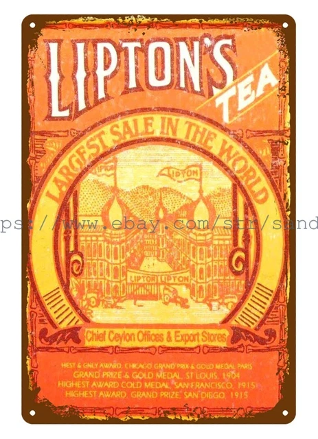 LIPTON TEA metal tin sign room design ideas for bedrooms 2