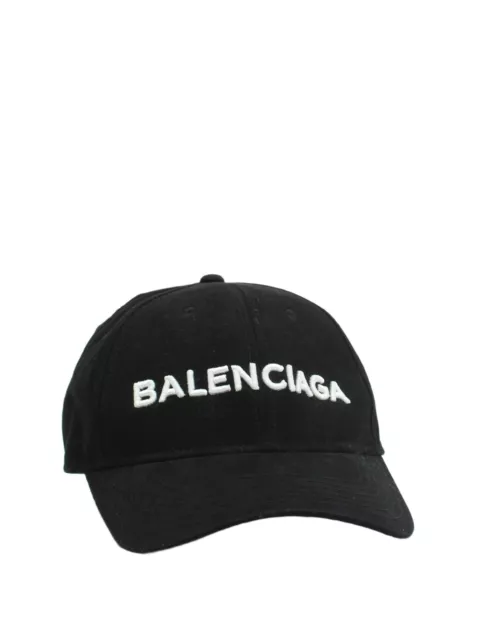 Balenciaga Men's Hat Black 100% Cotton Baseball Cap