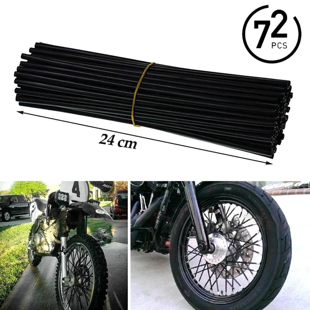 72pz nero spoke cover raggi copertura copri moto ruota cerchio cover