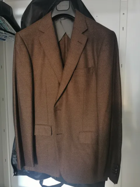 Blazer giacca sartoriale suit jacket Pal Zileri mélange marrone T 54 Drop 7 XL