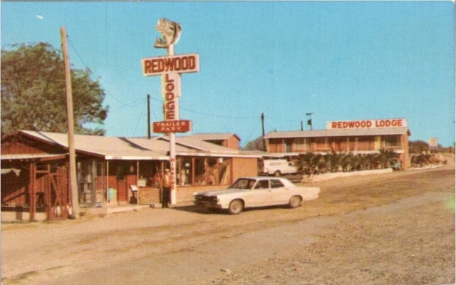 Zapata Texas Redwood Lodge Motel Trailer Park 1960s Roadside Motel