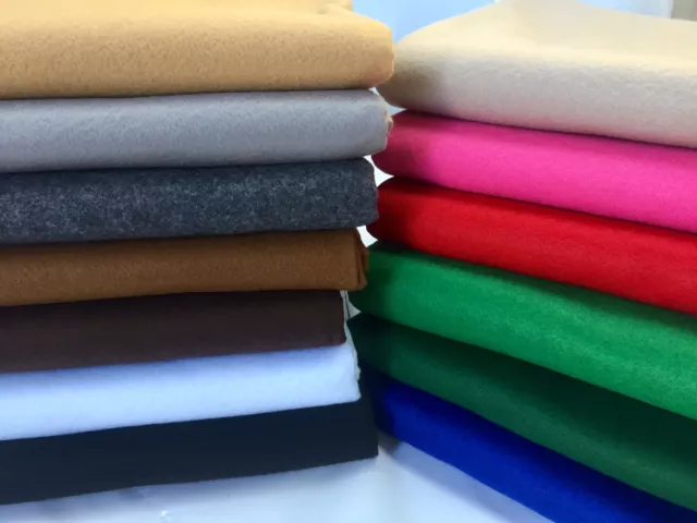 FELT FABRIC Material Craft Plain Colours Polyester 1-2mm thick - 102cm wide by M
