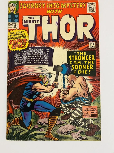 JOURNEY Into MYSTERY MIGHTY THOR #114 (Marvel 1965) 1st app Absorbing Man BEAUTY