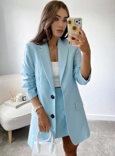 Blazer bleu femme zara 2025