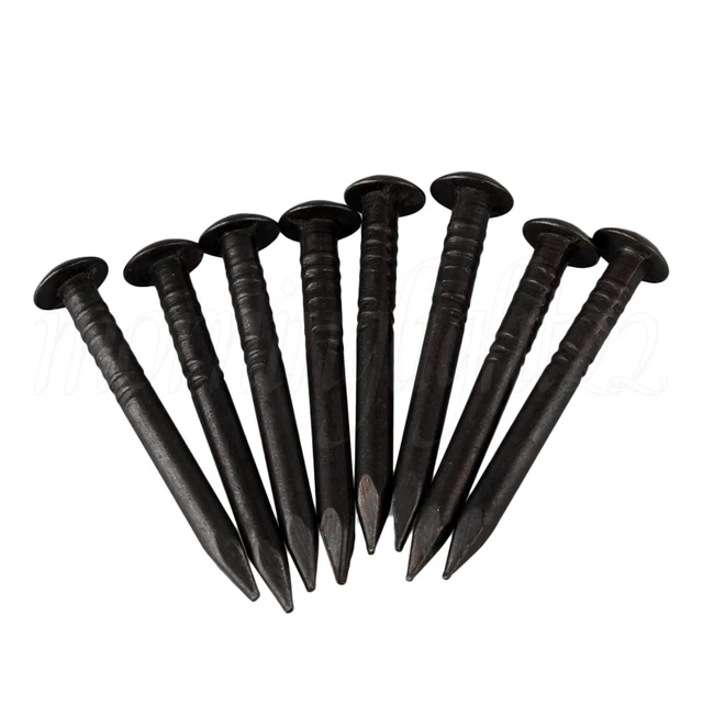 2.2x0.2cm Antique Pure Copper Nail with Round Head Set of 50 Black