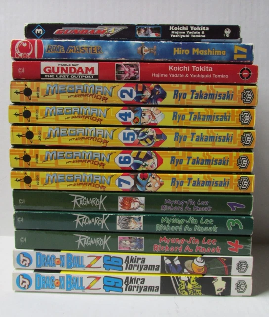 MEGAMAN, DRAGON BALL Z, Ragnarok, Gundam, & Rave Master Manga Books ...