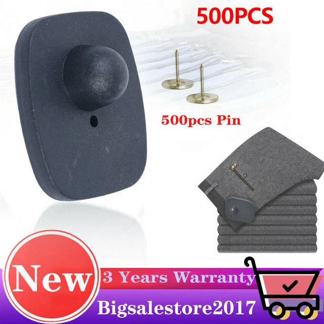 500pcs Hard Tags W/ Pins EAS Clothing Security Mini Anti-Theft Sensor 8.2Mhz