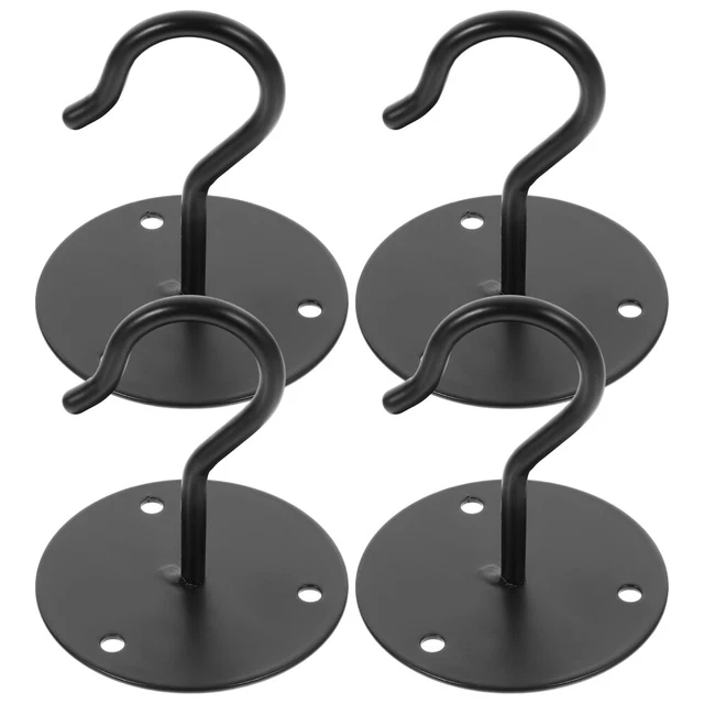 4 Sets of Wall-mounted Ceiling Hooks Metal Flower Pot Hooks Hanging Plant Hooks