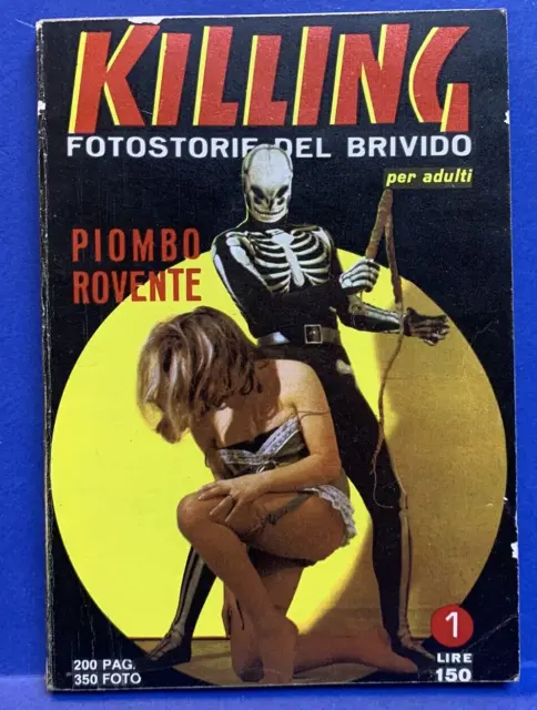 KILLING Fotostorie del brivido n. 1 PIOMBO ROVENTE Ponzoni 1966 ORIGINALE !!
