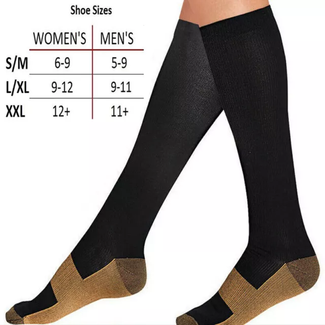 Copper Infused Anti-Fatigue Compression Socks High Relief Varicose Vein Stocking