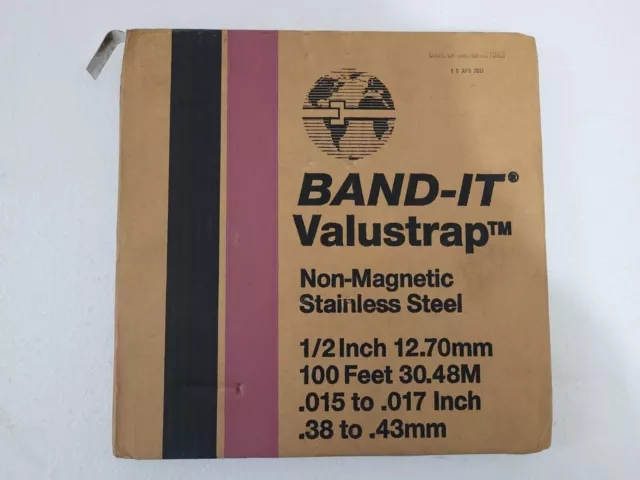 BAND-IT VALUSTRAP 1/2 POUCE 12.70mm 1000Ft 30.48M NOUVEAU ROYAUME-UNI...