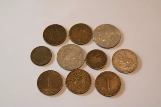 Lot of coins from Austria 1970's-80's  (10)