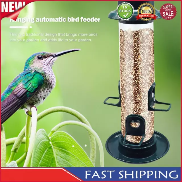 Bird Feeder Squirrel Proof Tube Bird Feeder Plastic Finch Feeder for Garden Yard