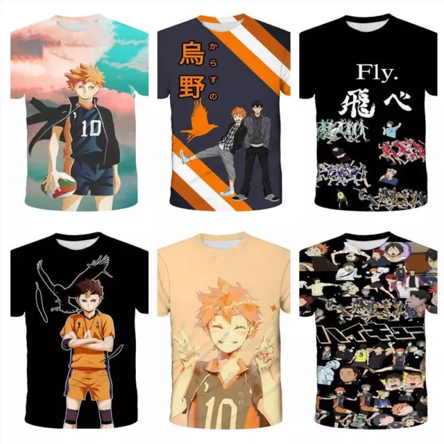 Kid's Haikyuu 3D T-Shirts short sleeved tee Summer sweat absorbing tee tops