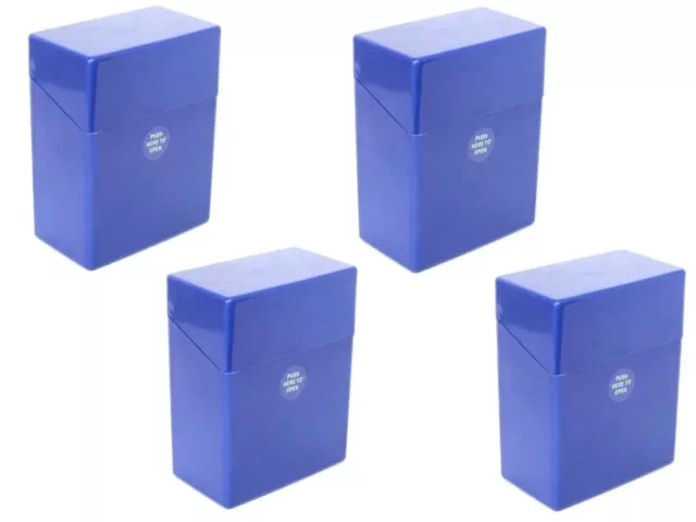 4 Zigarettenetuis XXXL BLAU für je 40 Zigaretten Zigarettenbox Zigarettendose