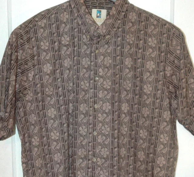 Vtg KAHALA Hawaiian Islands Shirt RARE Made In Hawaii USA Golf Clubs GOLFING