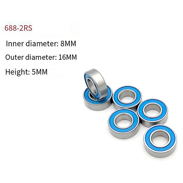 5PCS 688-2RS Bearing 8x16x5mm Electric Remote Car High Quality Mini Bearing CB