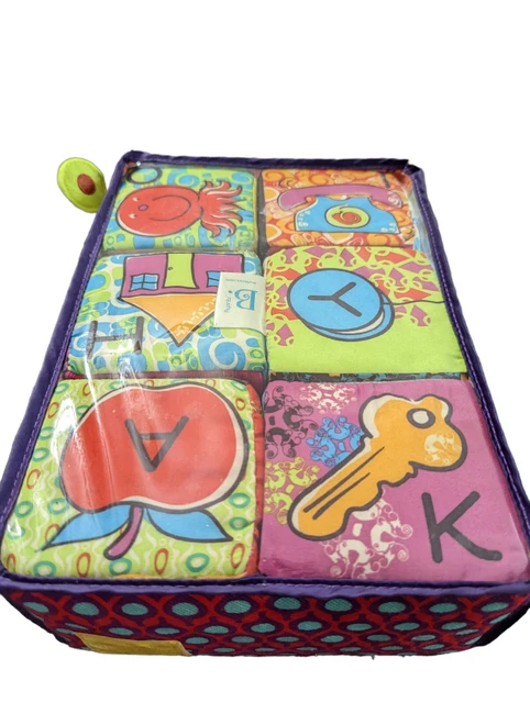 Baby Squishy-B Surprised Fabric Blocks ~Set Of 6