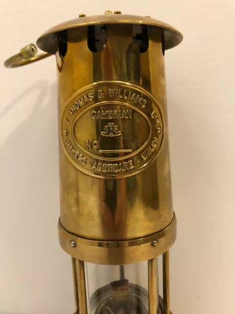 E. Thomas & Williams Brass Miners Lamp - Cambrian #113703 - 1983 2