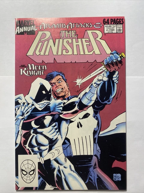 The PUNISHER ANNUAL # 2 MARVEL COMICS 1989 MOON VS PUNISHER 🔥 ☠️