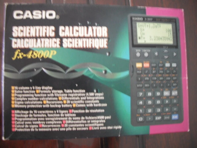 5) BOXED VINTAGE GRAPHING CASIO CALCULATOR - 80's - 90's