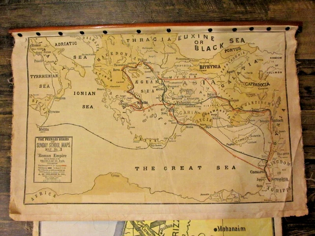 VTG Sunday School Biblical Historical Map The Peerless Series **Jesus Church God