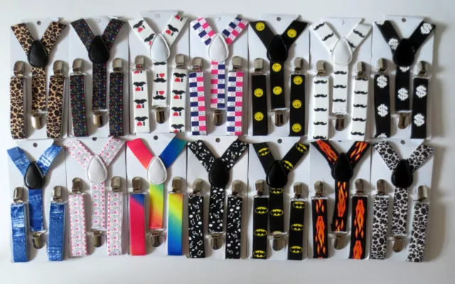 CHILDRENS/KIDS/BOYS/GIRLS FUNKY PATTERNED ADJUSTABLE BRACES-Age 1-12yrs 2