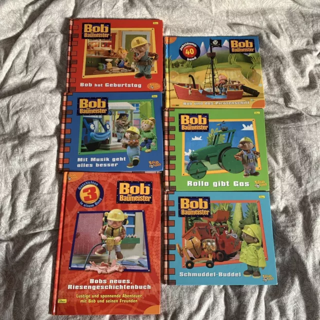 6 Bilderbücher Kinderbücher Bücherpaket Bob der Baumeister teilsGeklebt Togolino