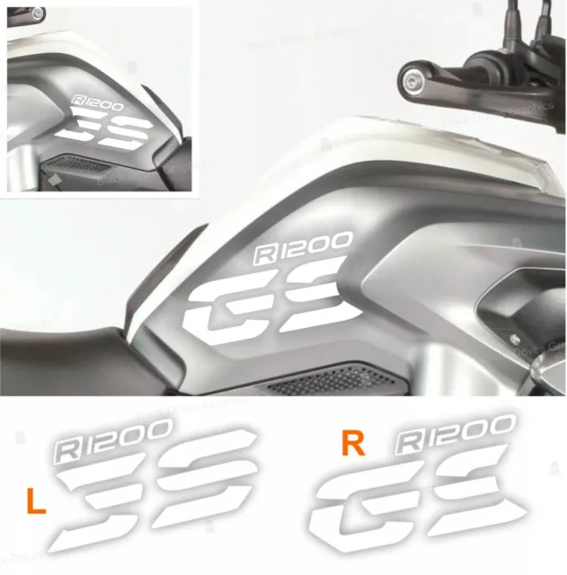 Adesivi Bianco Compatibili con Fiancate Serbatoio BMW R 1200 GS 2013 - 2016 LC