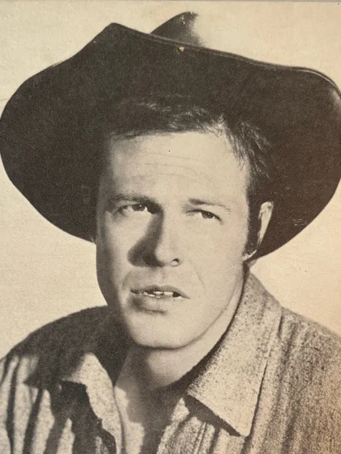 Vintage Promotional Photo Card BW Robert Culp As Hoby Gilman Western Trackdown.