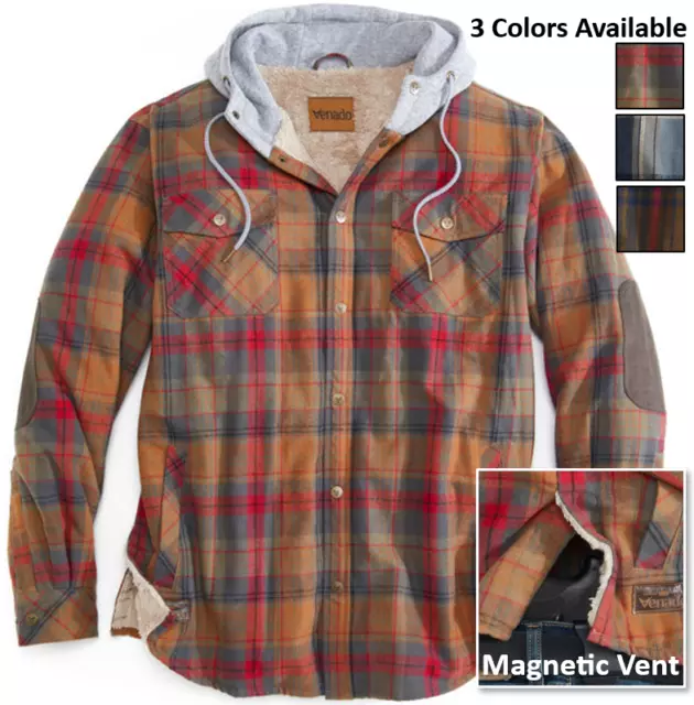 Venado Berber Lined NorthWoods Hooded Conceal Shirt Jacket