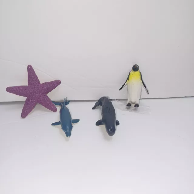 Safari Ltd Whales Dolphin And Other Sea Ocean Animals Lot Of 4