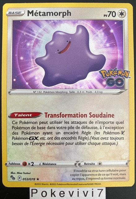 Pokemon Card METAMORPH 053/078 HOLO Pokemon GO EB10.5 EN NEW