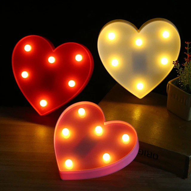 HEART LIGHT UP Sign Valentines Day Lamp 3D Illusion Picture Frame £9.69